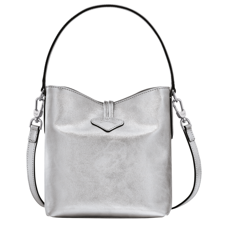 Le Roseau XS Bucket bag , Silver - Leather  - View 4 of  6