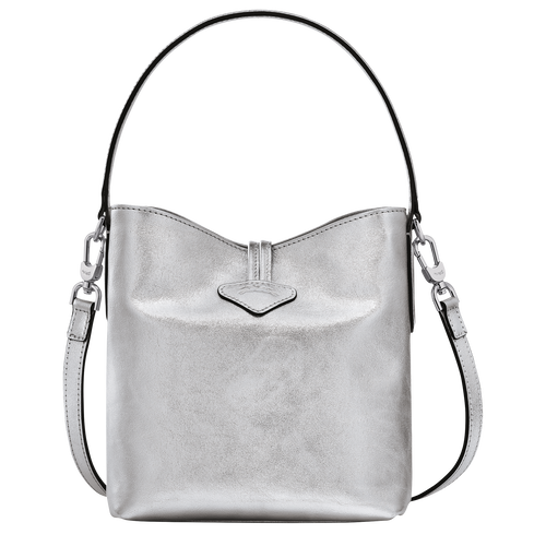Roseau XS Bucket bag , Silver - Leather - View 4 of  5