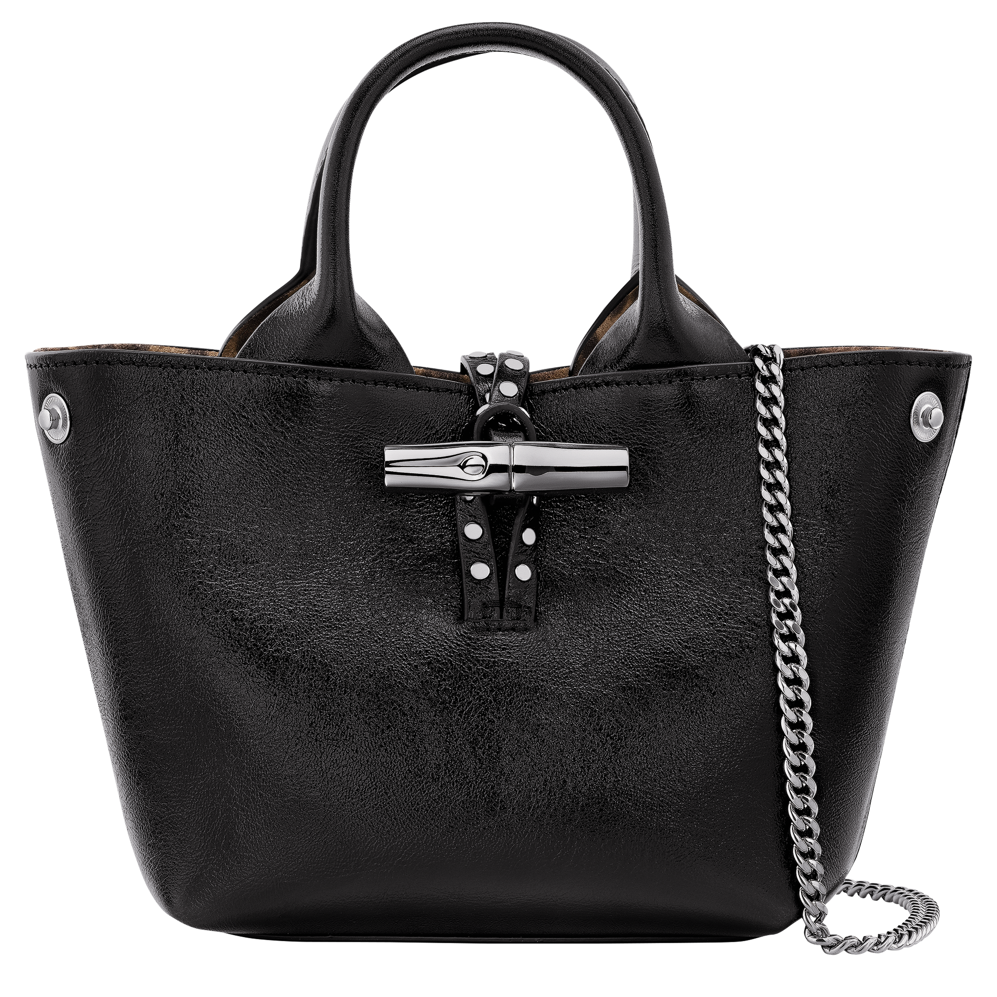 Tas met handgreep aan de bovenkant XS, Zwart - Weergave 5 van
6 - Meer inzoomen. Le Roseau Tas met handgreep aan de bovenkant XS, Zwart