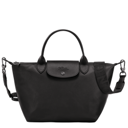 Handtasche S Le Pliage Xtra , Leder - Schwarz