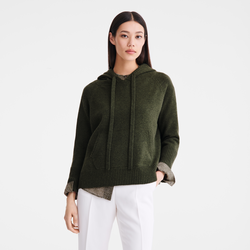 Hoodie jumper , Khaki - Knit