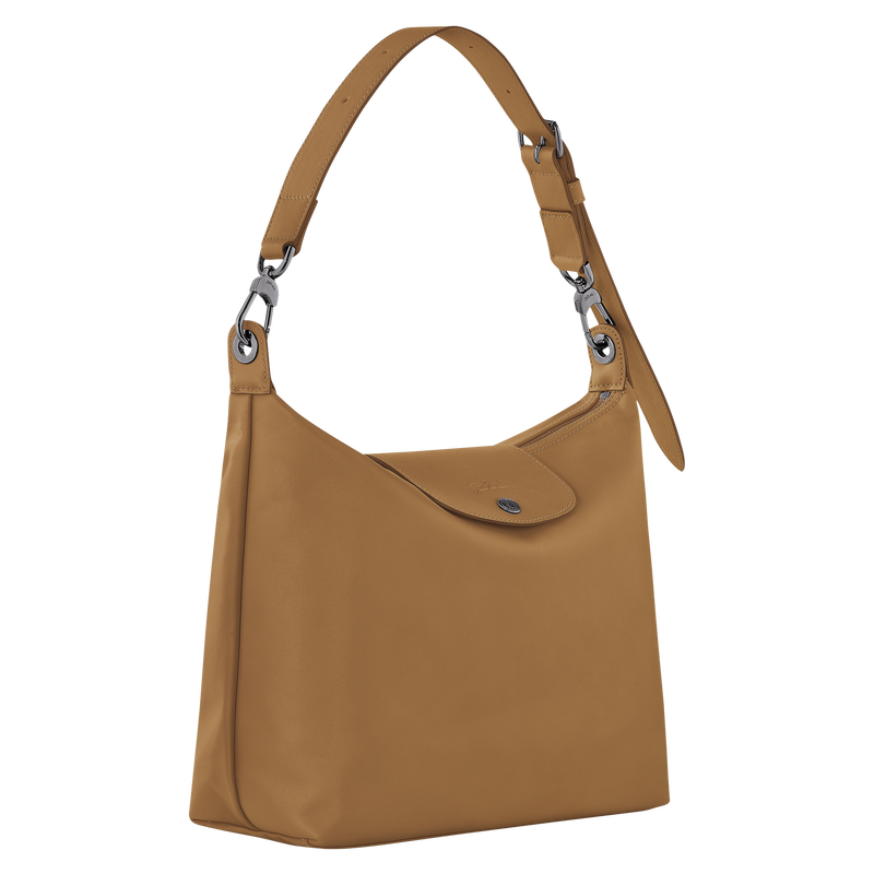Le Pliage Xtra 半月形單肩包 M , 煙草色 - 皮革  - 查看 3 6