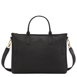 Le Foulonn&eacute; S Briefcase , Black - Leather