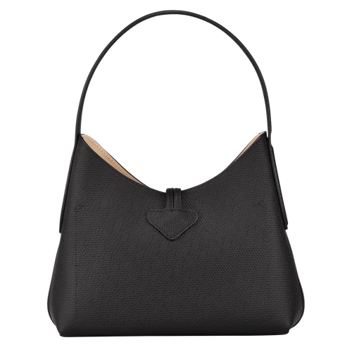 Longchamp Ladies Roseau Leather Shoulder Bag in Black