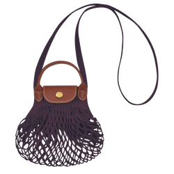 Le Pliage Filet XS Mesh bag , Eggplant - Canvas