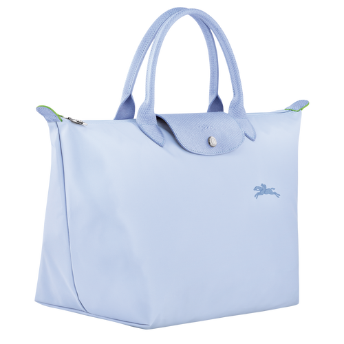 Le Pliage Green M Handbag , Sky Blue - Recycled canvas - View 3 of  6