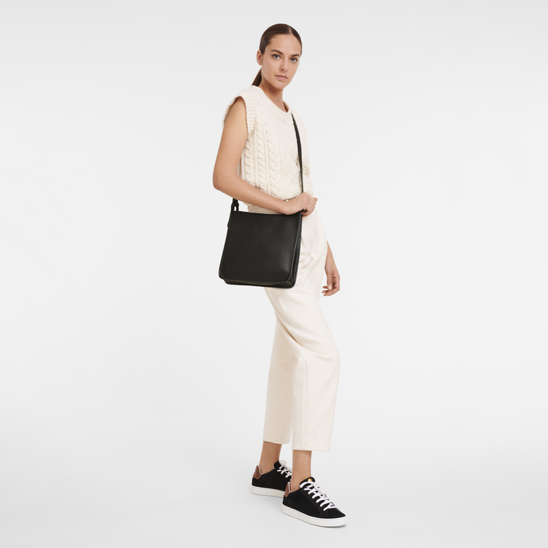 Le Foulonné M Crossbody bag , Black - Leather  - View 2 of  4