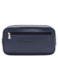 Le Foulonné Toiletry case , Navy - Leather