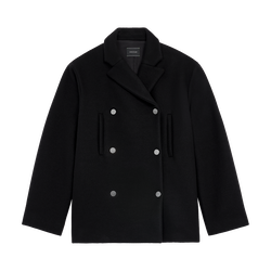 Pea coat , Black - Wool broadcloth
