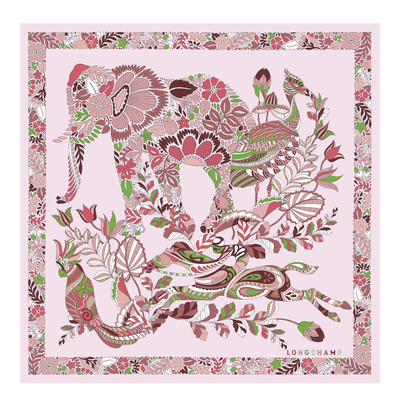 Forêt Longchamp Silk scarf 50 , Nude - Silk