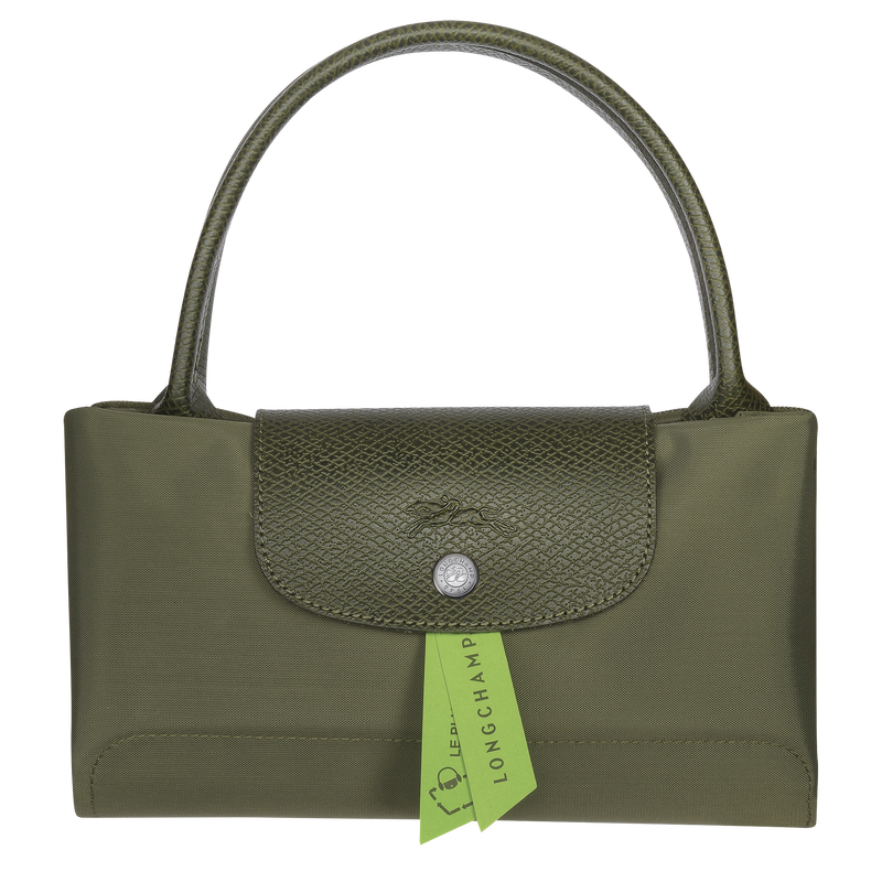 Le Pliage Green Tas met handgreep aan de bovenkant M , Groen - Gerecycled canvas  - Weergave 6 van  6