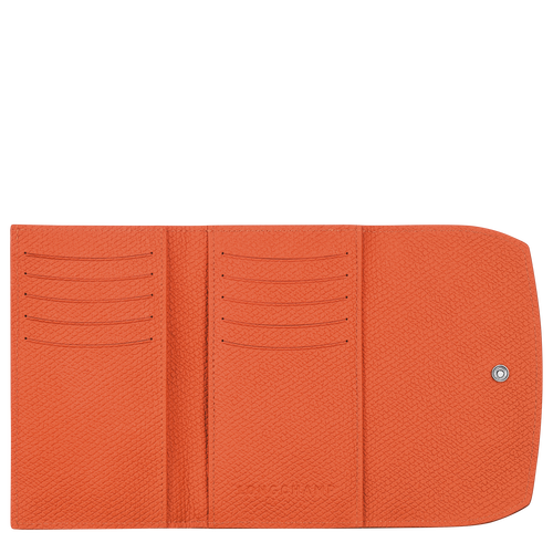 Brieftasche im Kompaktformat Roseau , Leder - Orange - Ansicht 2 von 3