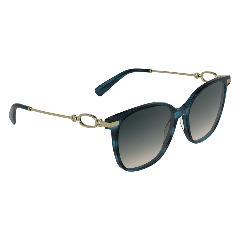 Lunettes de soleil , Autre - Bleu ray&eacute;  - Vue 2 de 2