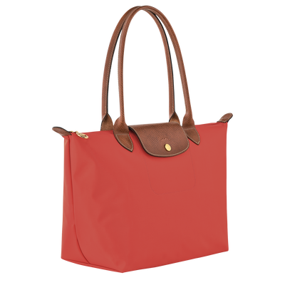 Le Pliage Original M Tote bag , Tomato - Recycled canvas