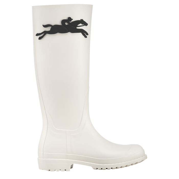 Kollektion Frühjahr/Sommer 2023 Flache Stiefel, Elfenbein