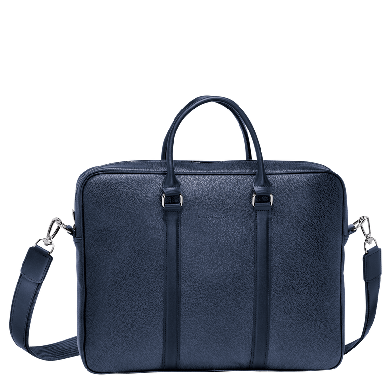 Le Foulonné S Briefcase , Navy - Leather  - View 1 of  5