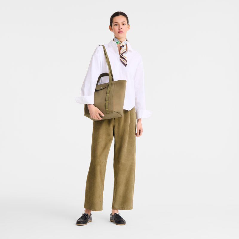 Le Pliage Collection M Tote bag , Lichen - Canvas  - View 2 of  7