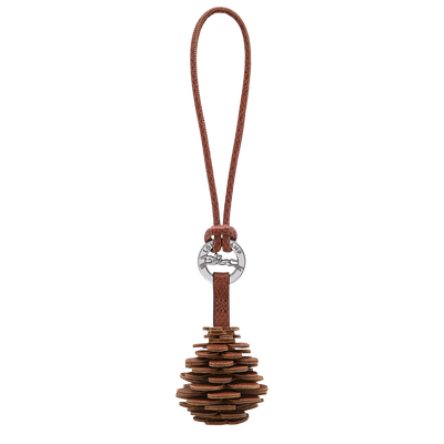 Key ring , Brown - Leather