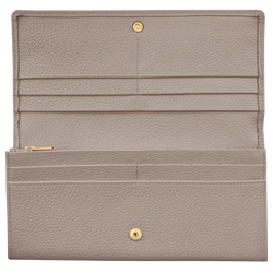 Le Foulonné Continental wallet , Turtledove - Leather