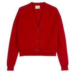 Cardigan , Red - Knit