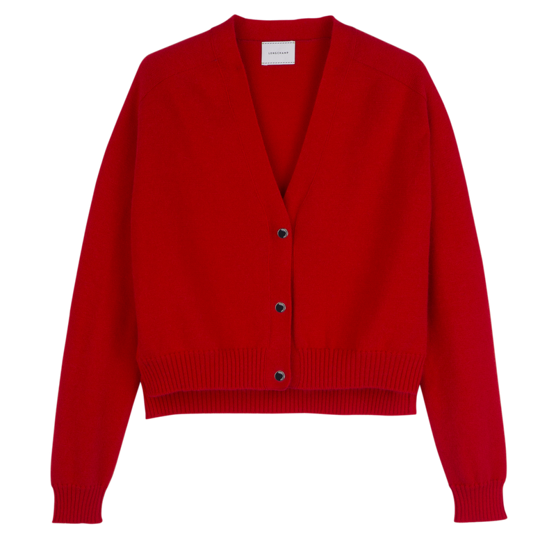 Cardigan , Red - Knit  - View 1 of  5