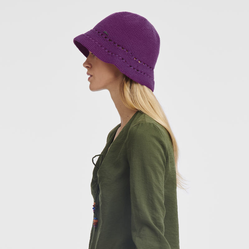 帽子 , 紫色 - 鉤織  - 查看 2 2