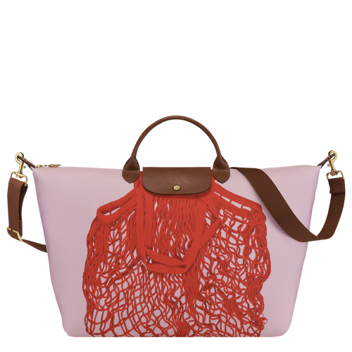 Travel Bag L Le Pliage Spring Summer 21 Pink Orange L1624hvfg27 Longchamp En