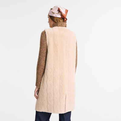 null Sleeveless jacket, Ecru