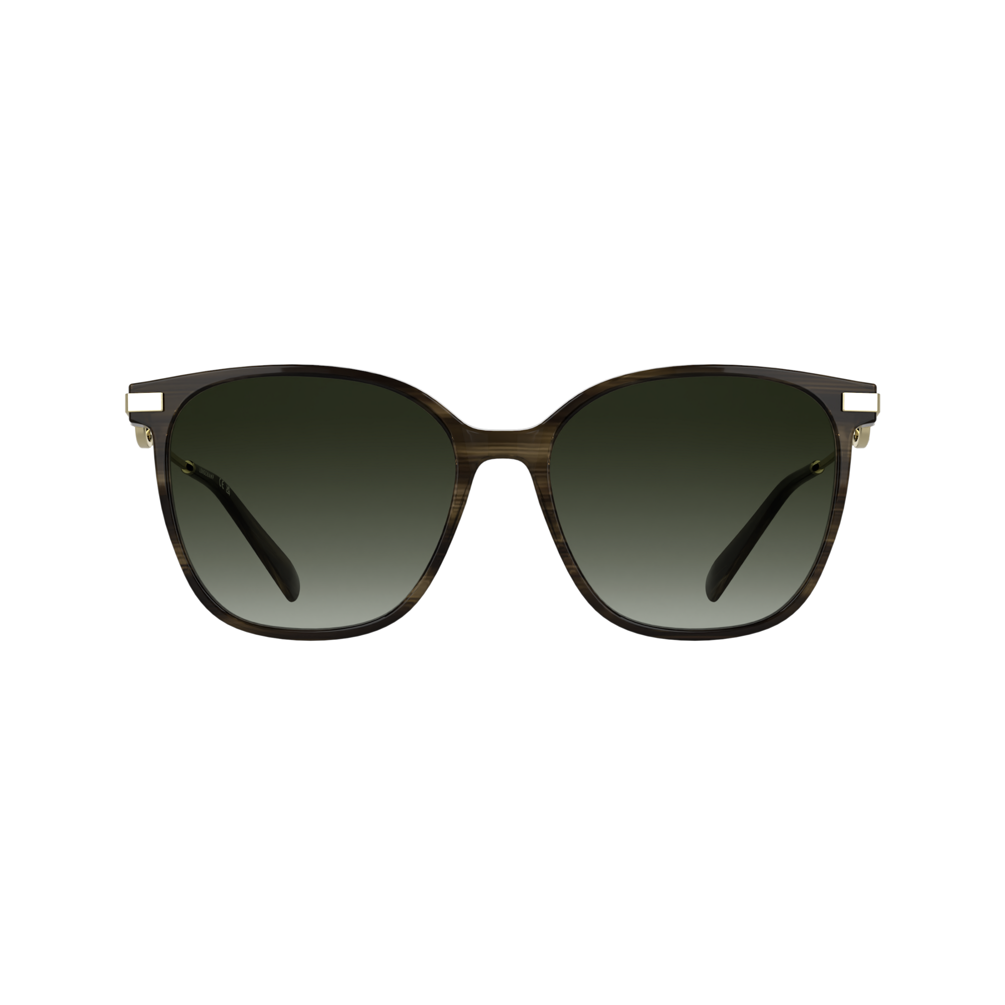 null Lunettes de soleil, Marron ray&eacute;