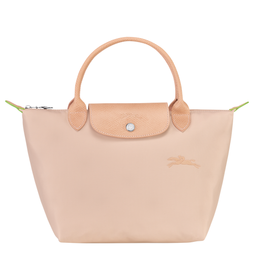Le Pliage Green Top handle bag S, Flowers