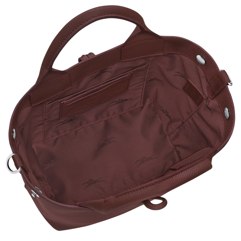 Le Roseau Bolso con asa superior S , Cuero - Burdeos  - Vista 5 de 6