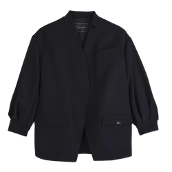 Jacket , Black - Crepe