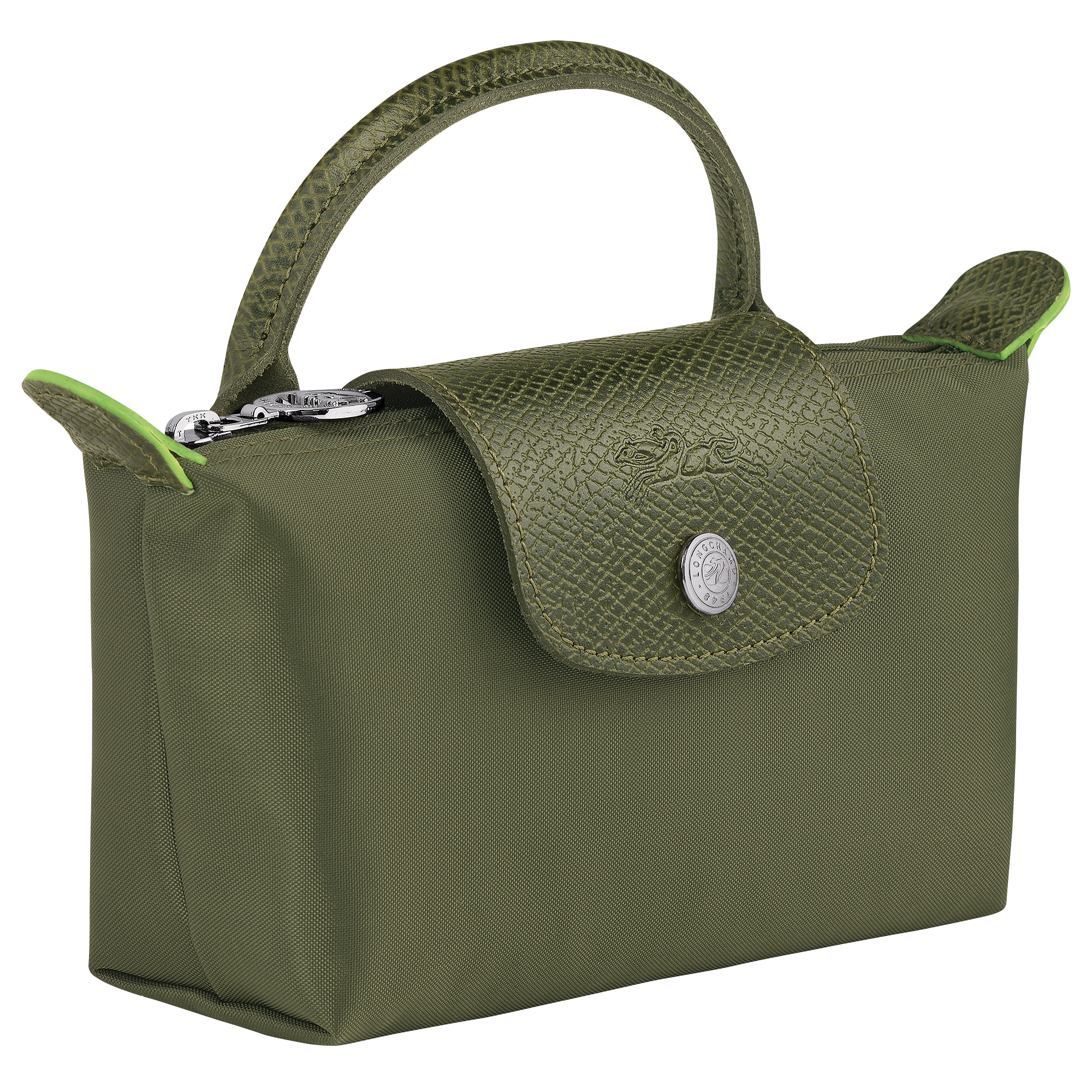 Le Pliage Green Pouch with handle, Forest