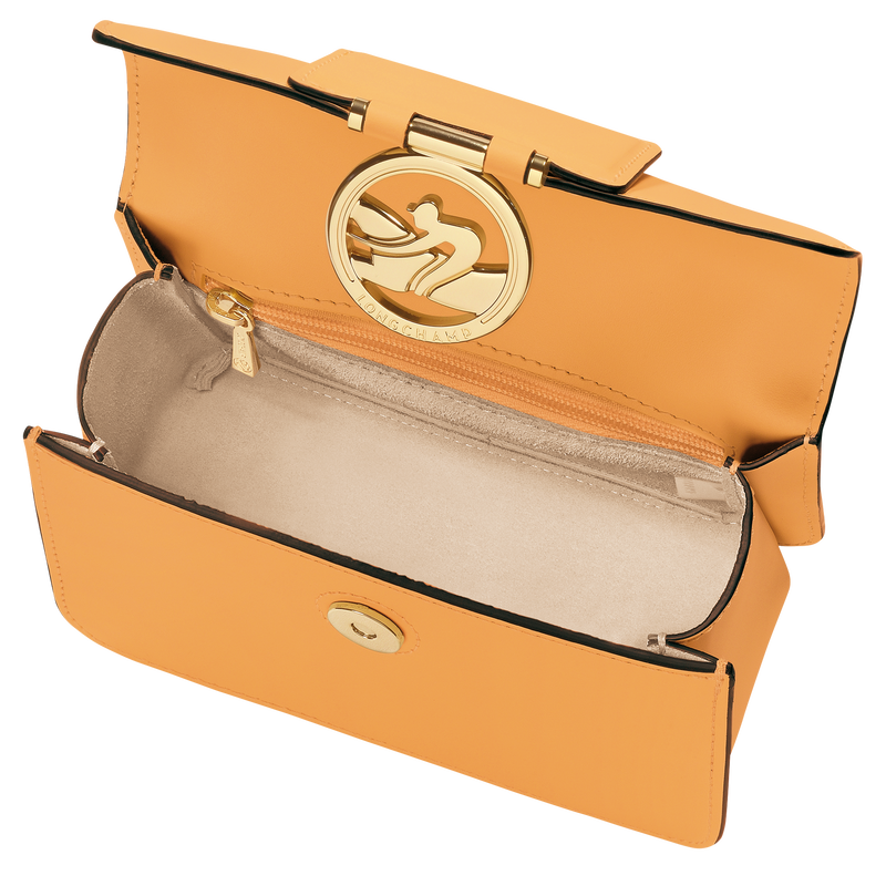 Box-Trot XS Crossbody bag , Apricot - Leather  - View 5 of  5