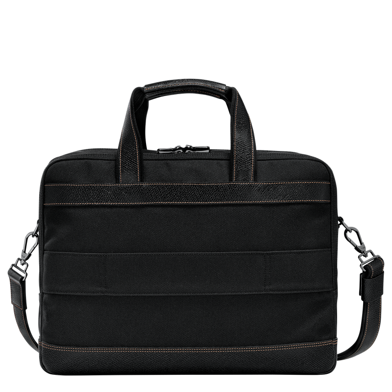 Boxford L Briefcase , Black - Canvas  - View 4 of  5