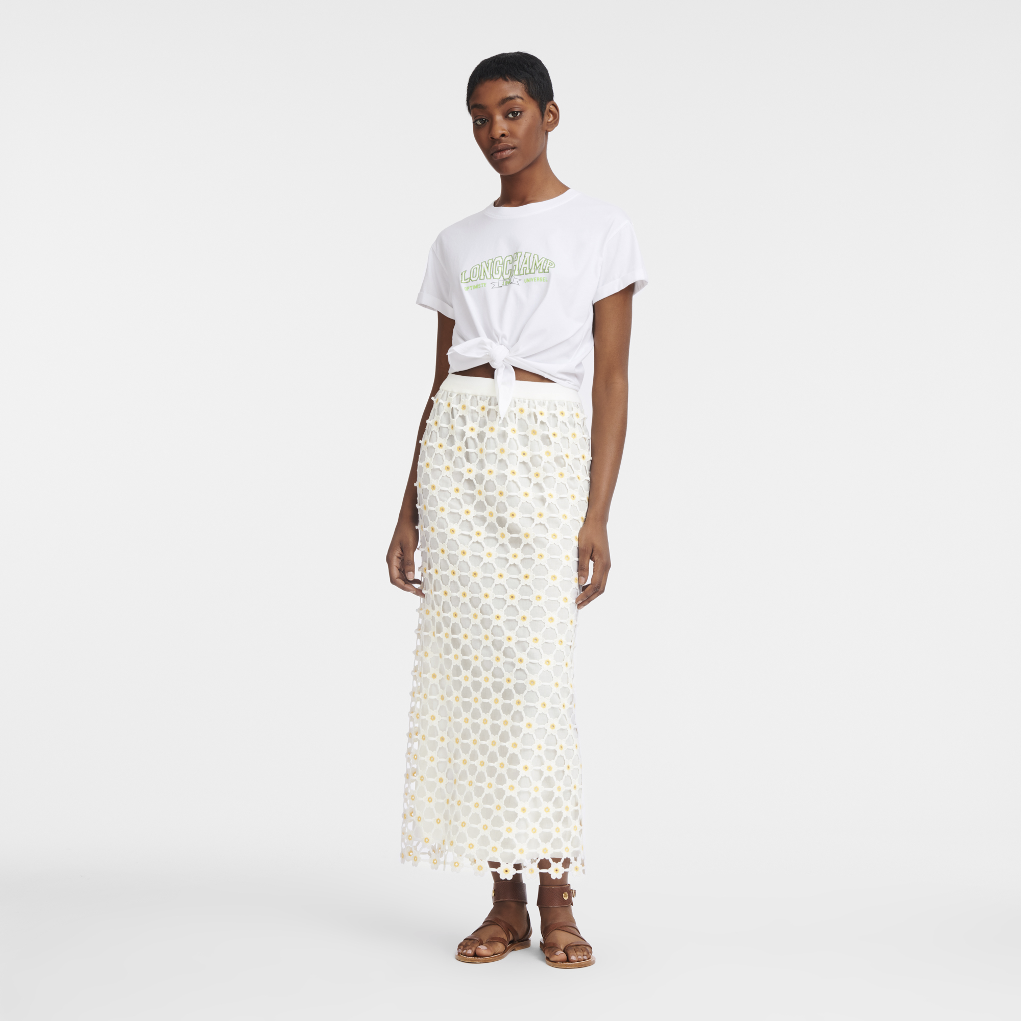 Long skirt, White - View 2 of
        3 - zoom in null Long skirt, White