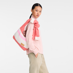 Mala de ombro M Le Pliage Collection , Lona - Coral/Rosa