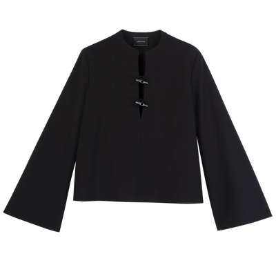 Shirt , Black - Cotton poplin