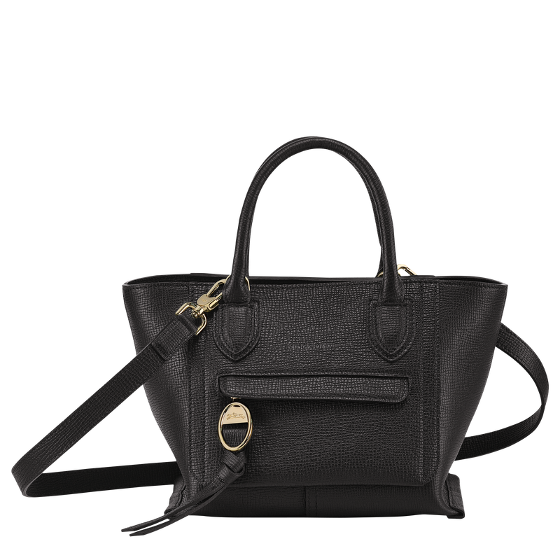 Longchamp Mailbox Leather Bag Women's Grey (Large Biege)