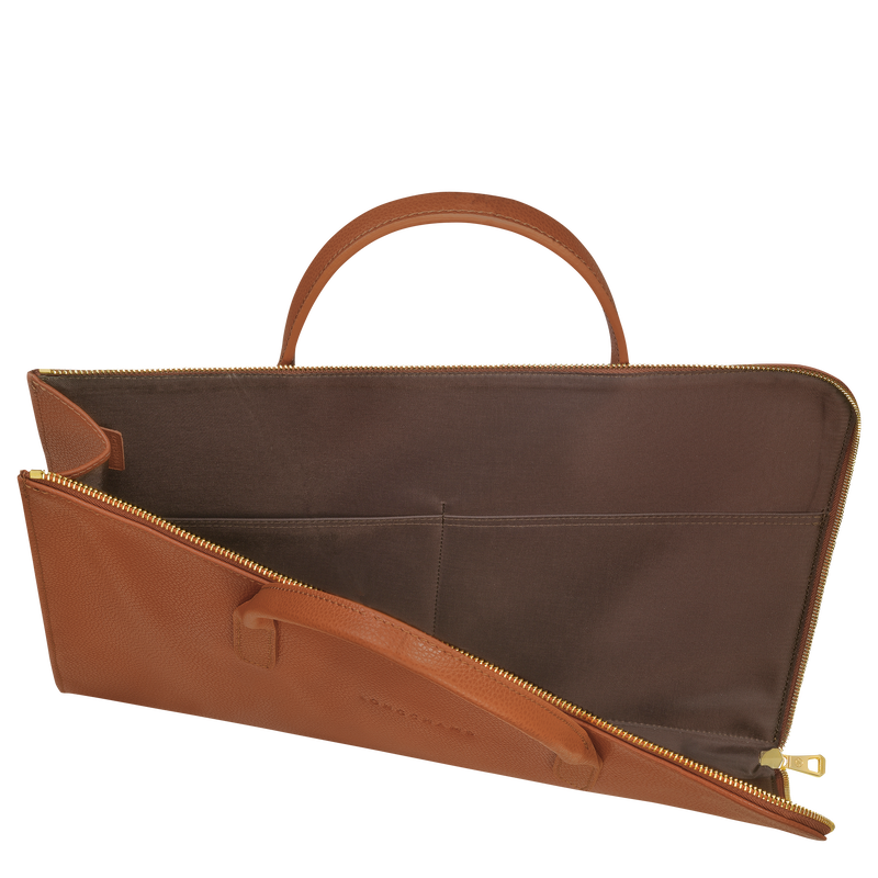 Le Foulonné S Briefcase , Caramel - Leather  - View 5 of 5