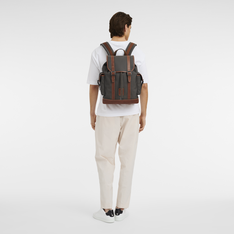 Boxford Backpack , Brown - Recycled canvas  - View 2 of  4