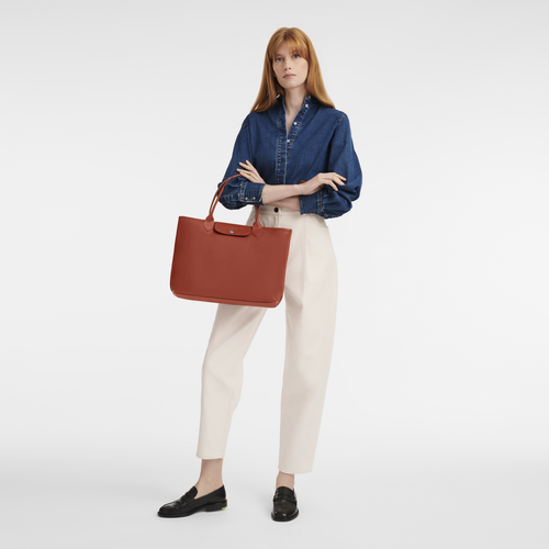 Le Pliage City Tote bag L, Terracotta