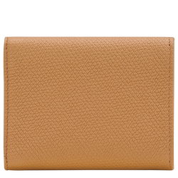 Le Roseau Compact wallet , Walnut - Leather