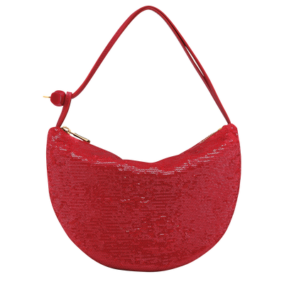 Le Roseau Clutch , Red - Canvas