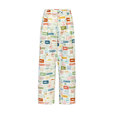 Trousers , Lichen - Printed canvas