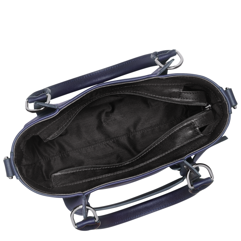 Longchamp 3D Tas met handgreep aan de bovenkant S , Bosbessenblauw - Leder  - Weergave 5 van  5