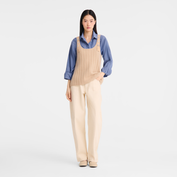 Top , Sand - Knit
