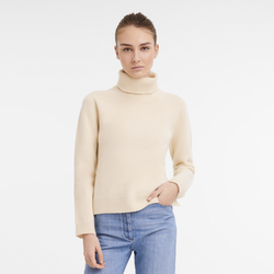 Turtleneck sweater , Ecru - Knit