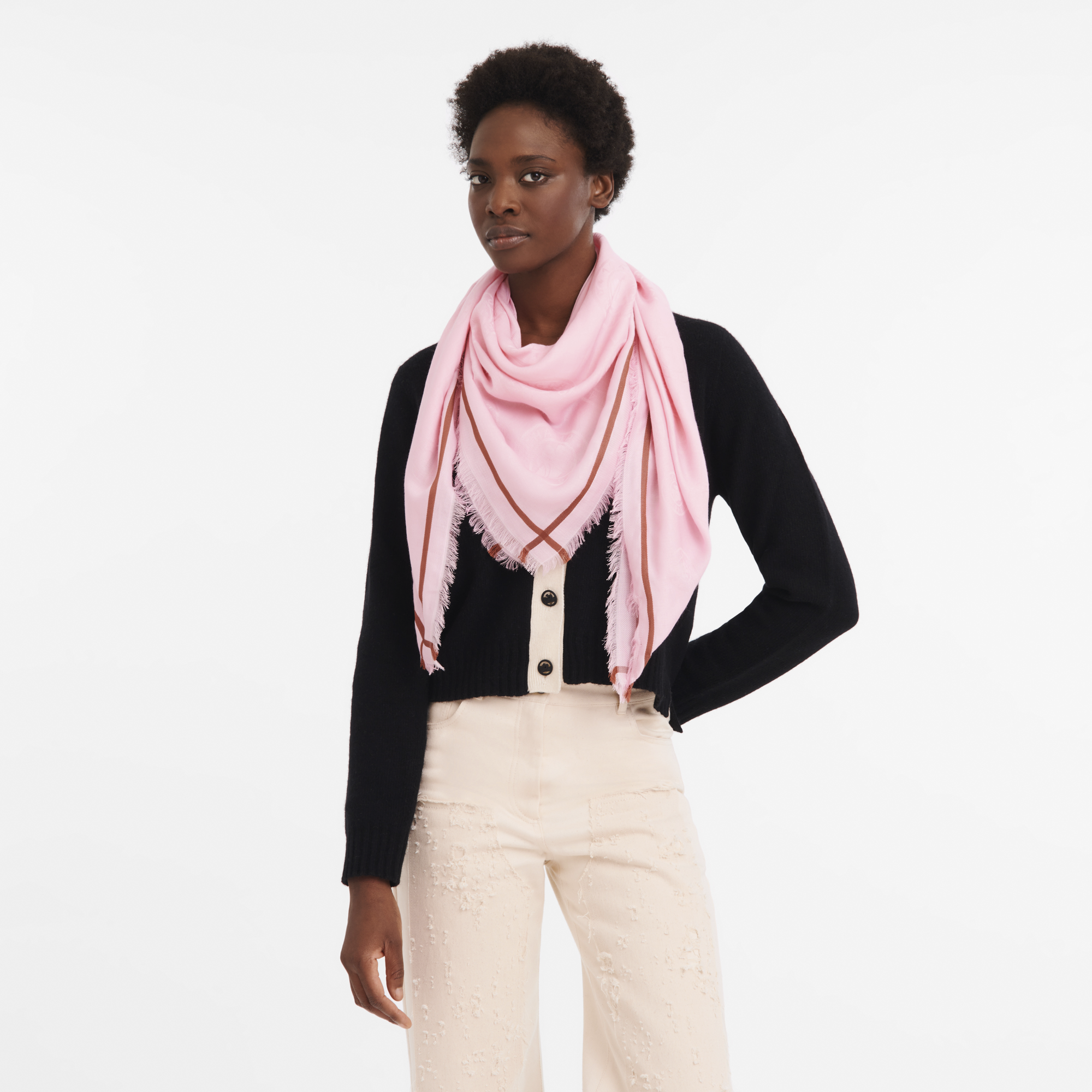 La Médaille Longchamp Shawl Pink - OTHER (50106CVP018) | Longchamp SG