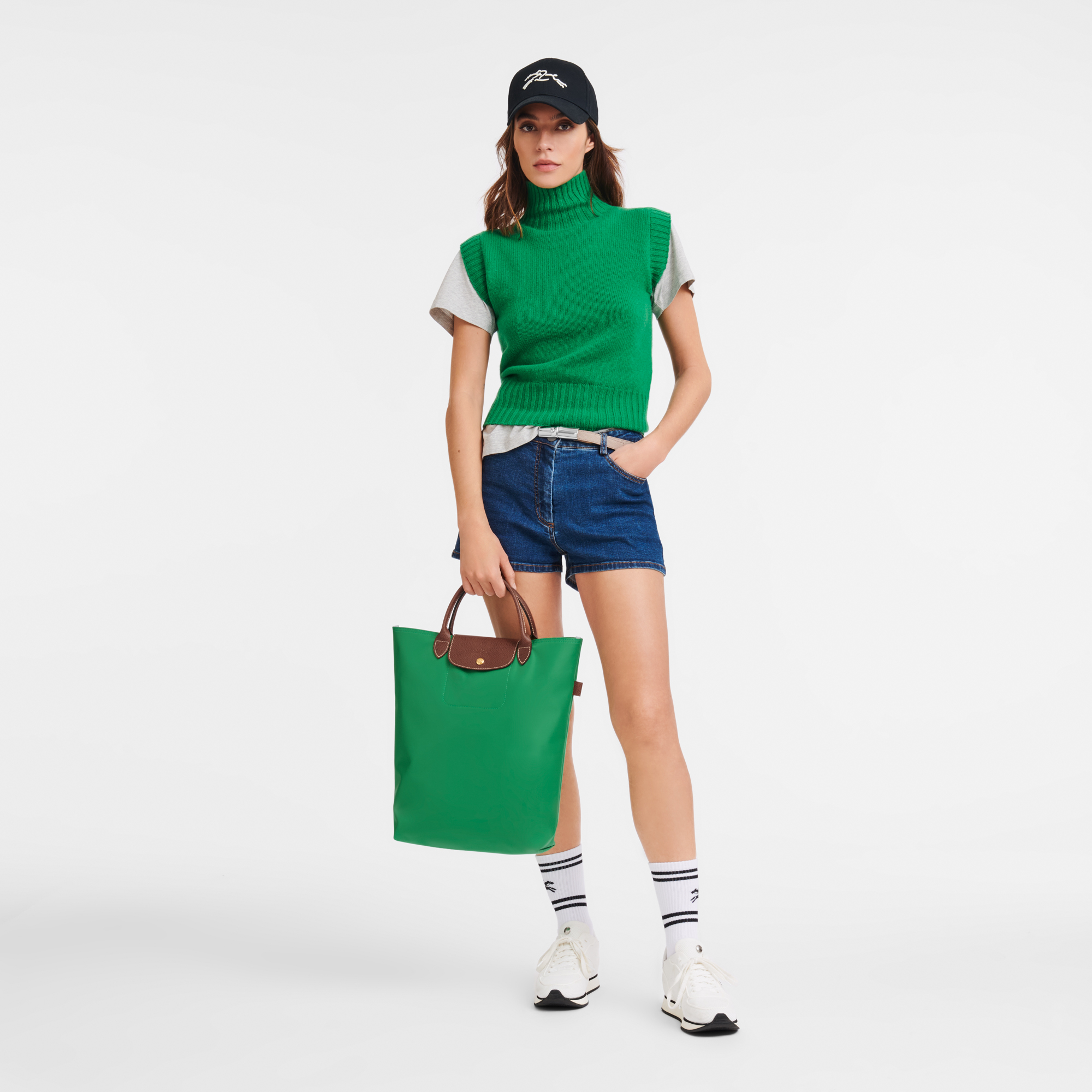Tote bag M, Green - View 2 of
4 - zoom in Le Pliage Original Tote bag M, Green